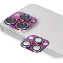Uravas Store Iphone 13 Pers Alüminyum Kamera Lens - Rainbow