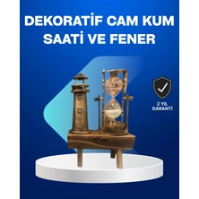 Uravas Store Deniz Feneri Tasarımlı Ahşap Kum Saati – Masa Aksesuarı