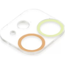 Uravas Store Iphone 12 Renkli Kamera Lens Koruma Cam - Sarı-Turuncu
