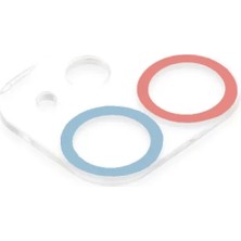 Uravas Store Iphone 12 Mini Renkli Kamera Lens Koruma Cam - Pembe-Mavi