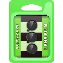 Uravas Store Galaxy Z Fold 6 Raze Metal Kamera Lens - Siyah