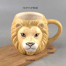Uravas Store Aslan Motifli Seramik Bardak