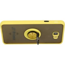 Uravas Store Galaxy J7 Prime Kılıf Montreal Yüzüklü Silikon Kapak - Sarı