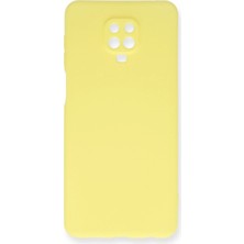 Buğz Xiaomi Redmi Note 9 Pro Kılıf Nano Içi Kadife Silikon - Sarı