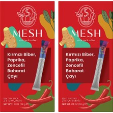 Mesh Stick Kırmızı Biber, Paprika, Zencefilli Baharat Çayı 2 Paket Bir Arada