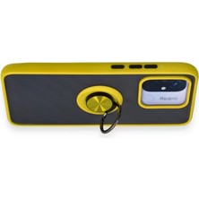 Uravas Store Redmi 12C Kılıf Montreal Yüzüklü Silikon Kapak - Sarı