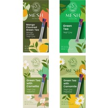 Mesh Stick Yeşil Çay Koleksiyonu 4'lü - Yaseminli, Papatyalı, Mangolu ve Sade Yeşil Çay