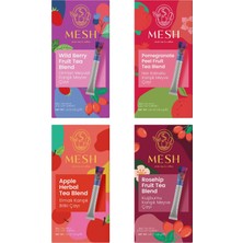 Mesh Stick Gurme Meyve Çayları Seti 4'lü - Elma, Orman Meyveleri, Nar ve Kuşburnu Çayı