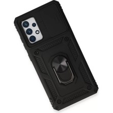 Uravas Store Galaxy A53 5g Kılıf Pars Lens Yüzüklü Silikon - Siyah