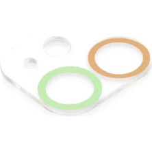 Uravas Store Iphone 12 Mini Renkli Kamera Lens Koruma Cam - Turuncu-Yeşil