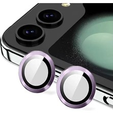 Uravas Store Galaxy Z Flip 5 Valdez Metal Kamera Lens - Derin Mor