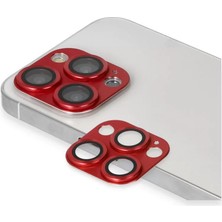 Uravas Store Iphone 13 Pers Alüminyum Kamera Lens - Kırmızı