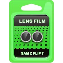 Uravas Store Galaxy Z Flip 7 Raze Metal Kamera Lens - Gümüş