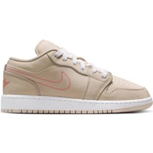 Nike Air Jordan 1 Low Se Gs Bej Basketbol Ayakkabısı (Dar Kalıp) HQ2020-100