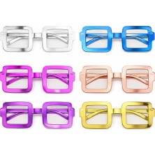 Uravas Store Kare Şekilli Parti Gözlüğü 12'li Set – 6 Renk ( Camsız )