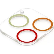 Uravas Store Iphone 12 Renkli Kamera Lens Koruma Cam - Turuncu-Kırmızı