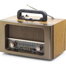 Uravas Store Bluetooth Nostaljik Hoparlör Fm Kumandalı 31 x 17.7 x 19.9 cm NS6670BT