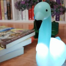 Sora Home® Dekoratif Işık Altında Renk Değiştiren Pilli Kuğu Gece Lambası