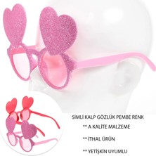 Uravas Store Pembe Renk Işlenmiş Figürlü Parti Gözlüğü