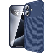 Buğz Iphone 16 Kılıf Auto Focus Karbon Kapak - Lacivert