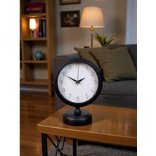 Pure Black 25 x 20 cm Metal Masa Saati