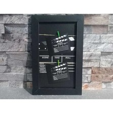 Uravas Store Klaket Tasarımlı Ipli Mandallı Fotoğraf Çerçevesi No: 1