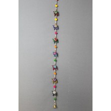 7'li Asmalı Aynalı Fil Süsü - 115 cm Şans Bereket Temalı Kapı/duvar Süsü