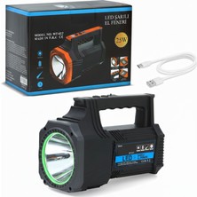 Uravas Store Şarjlı Dev Boy El Feneri 25W Süper Parlak LED El Lambası Kamp, Güvenlik Için Ideal