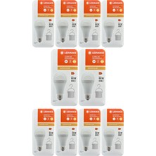 Avarson (10 Adet) Ledvance 8W SARI Işık (2700K) E27 Duylu (Kalın Duy) Şarjlı Ampul