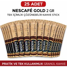 Gold 2 gr 25 Adet Tek Içimlik Stick Çözünebilir Granül Kahve Paket