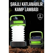 Uravas Store LED Lamba Kamp Lambası Hafif Taşınabilir Şarj Süreli Akordeon El Fenerli