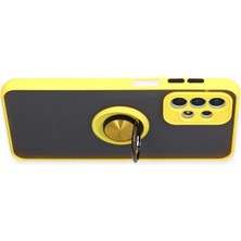 Uravas Store Galaxy A23 4g Kılıf Montreal Yüzüklü Silikon Kapak - Sarı