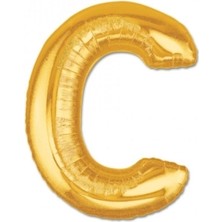 Uravas Store C Harf Folyo Balon Altın Renk 40 Inç