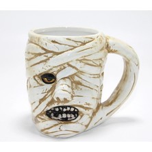 Uravas Store Antik Mısır Mumi (Mummy) Figürlü 3D Kabartmalı Kupa Bardak ALK4897