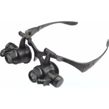 Uravas Store -Gözlük Modeli 10X 15X 20X 25X Lens,2led Işıklı,büyüteç