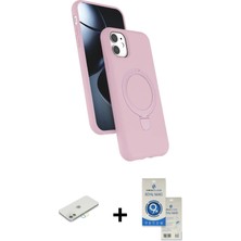 Cepte Toptan iPhone 11 Iz Işık Koleksiyonu - Şeffaf Royal Nano Ekran Koruyucu + Sarı Renkli Kamera Lens Koruma Cam