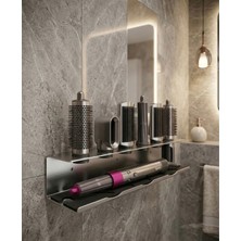 Dersel Dekor Dyson Airwrap-Multistyler Uyumlu Aksesuar Standı 304 Paslanmaz Çelik,vidala&yapıştır Seçenekli Raf