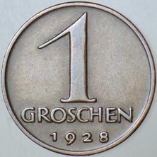 Banknoting Avusturya 1 Groschen 1928.