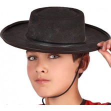 Uravas Store Siyah Renk Keçe Flamenko Şapkası Çocuk Boy