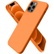 Buğz Iphone 12 Pro Max Kılıf First Silikon - Turuncu