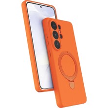Uslucan Alışveriş Newface Samsung Galaxy S26 Ultra Regal Magsafe Standlı Kapak - Turuncu