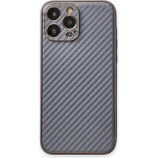 Buğz Iphone 13 Pro Max Kılıf Coco Karbon Silikon - Gri
