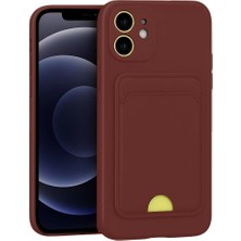 Buğz Iphone 11 Kılıf Kelvin Kartvizitli Silikon - Bordo