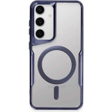 Buğz Samsung Galaxy S24 Kılıf Boyi Magsafe Silikon Kapak - Lacivert