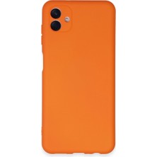Buğz Samsung Galaxy A04E Kılıf Nano Içi Kadife Silikon - Turuncu