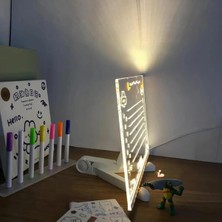 Buğz LED Aydınlatmalı Yazı ve Çizim Tahtası - Büyük Boy 30X20 cm