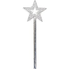 Uravas Store Yıldız Model Peri Asası Melek Asası Prenses Asası Metalize Gümüş Renk