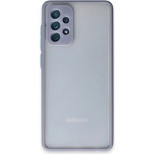 Buğz Samsung Galaxy A72 Kılıf Montreal Silikon Kapak - Gri