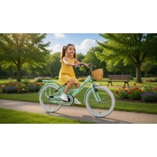 ARBİKE Flowers 2033 Lüks Bağajlı Aksesuarlı Sepetli Nostaljik (6-10) Yaş Çocuk Bisikleti