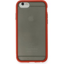Buğz Iphone 6 Kılıf Montreal Silikon Kapak - Kırmızı
